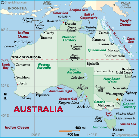 map of australia with scale. Find the scale and move up.